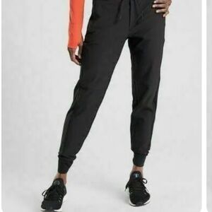 Athleta Black Track Pants with Tapered Leg and Relaxed Fit